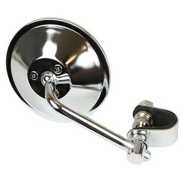 4インチラウンドミラー クランプタイプ クローム
