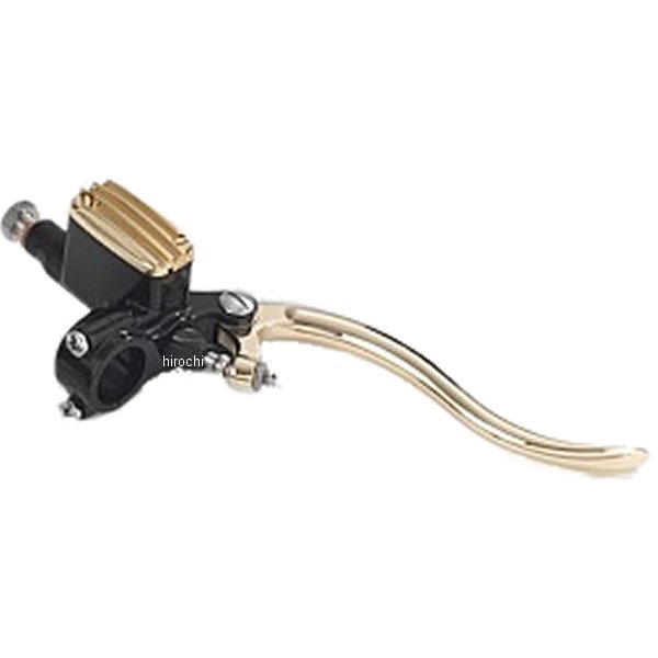 デラックスライン ブレーキマスターシリンダー 12ミリ 黒 アルミ&ブラス ポリッシュ 1インチ