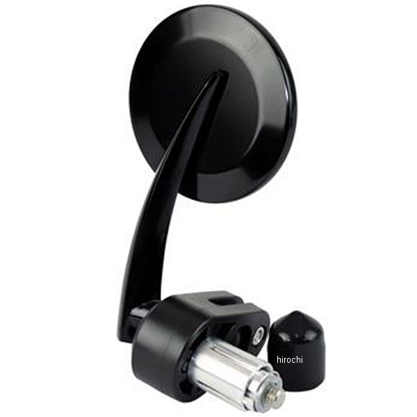 ラウンドバーエンドミラー 右 黒