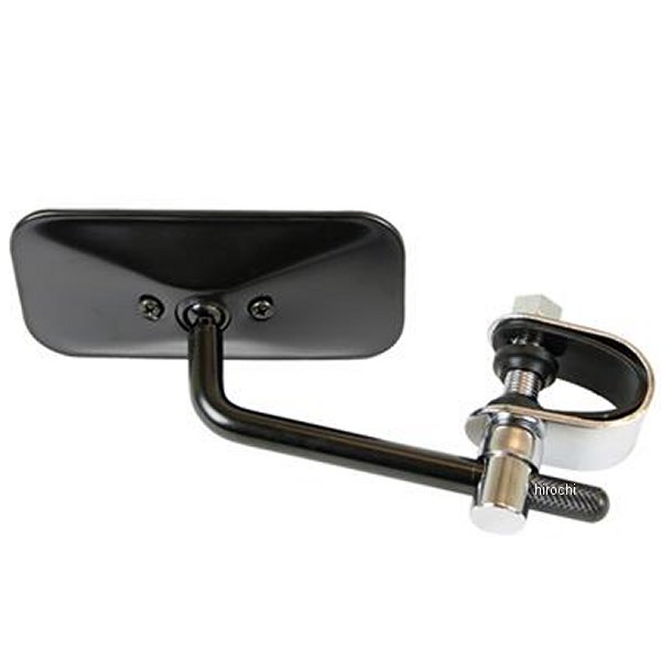 スクエアミラー クランプタイプ 黒