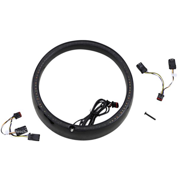 カスタム ダイナミクス LED トリムリング ウインカー機能付 14年以降 黒