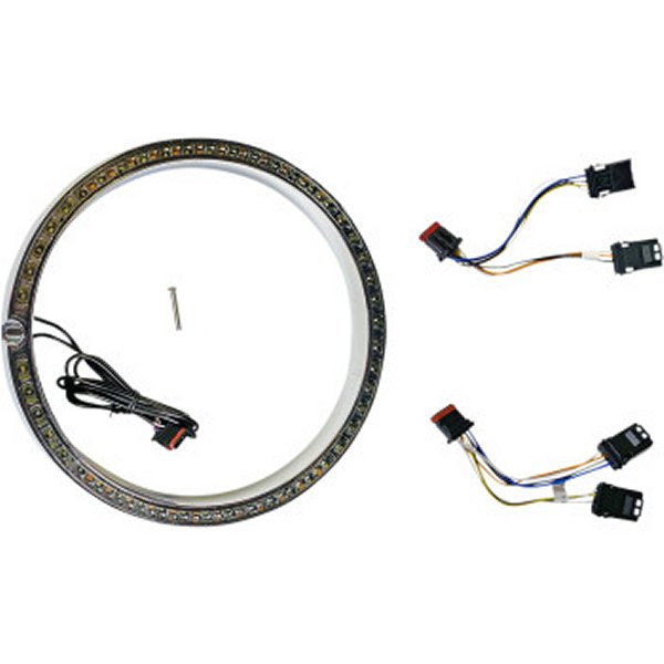 カスタム ダイナミクス LED トリムリング ウインカー機能付 14年以降 クローム