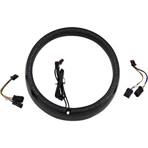 カスタム ダイナミクス LED トリムリング ウインカー機能付 14年以降 黒 シーケンス