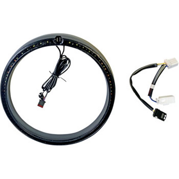 カスタム ダイナミクス LED トリムリング ウインカー機能付 06年-13年 黒