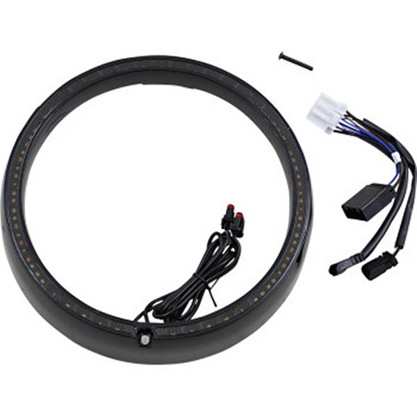 【セール特価】 カスタム ダイナミクス LED トリムリング ウインカー機能付 99年-05年 黒