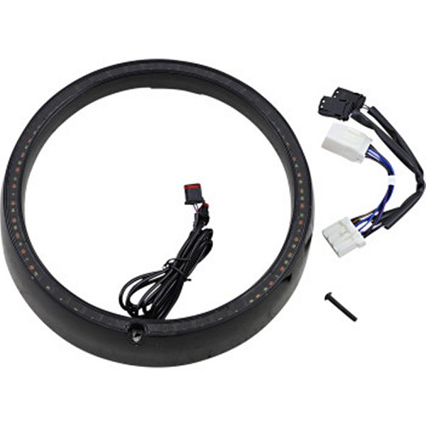 カスタム ダイナミクス LED トリムリング ウインカー機能付 99年-05年 黒 シーケンス