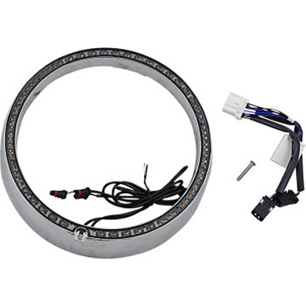 カスタム ダイナミクス LED トリムリング ウインカー機能付 99年-05年 クローム