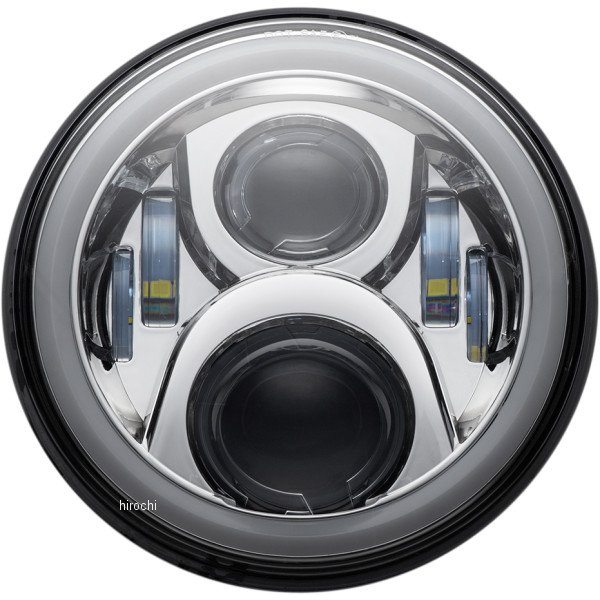 ヘッドランプ 7"LED HALO クローム