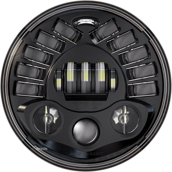 ヘッドランプ 7"アダプターV 黒 IND