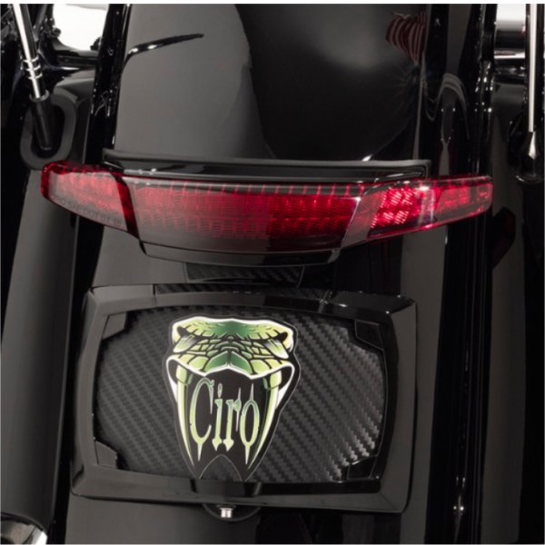 テールライト/ナンバープレートマウント 14年以降 FLHX 黒/赤