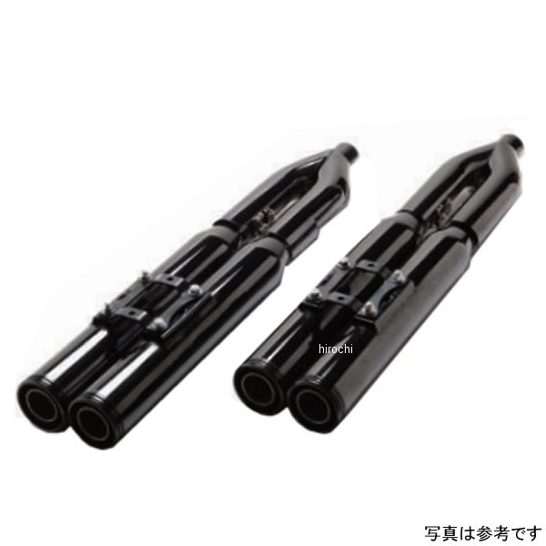 スリップオンマフラー ブラス4 ストレートカット 17年以降 ツーリング 黒メッキ/黒エンド