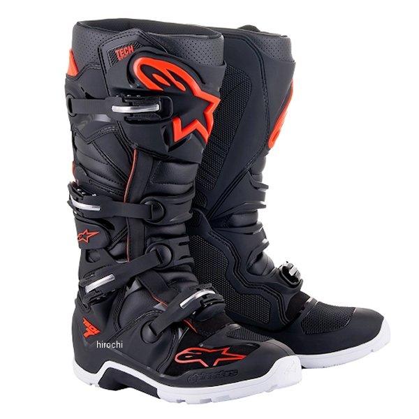 ブーツ TECH7 エンデューロ 黒/蛍光赤 7(25.5cm)サイズ
