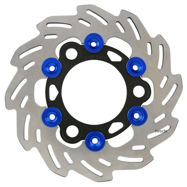 ウェーブフローティングディスクローター リア用 160mm NSF100 黒/青