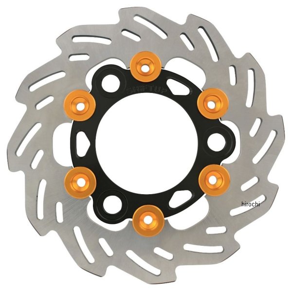 ウェーブフローティングディスクローター リア用 160mm NSF100 黒/ゴールド