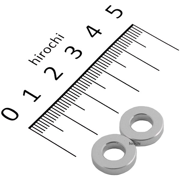 ポッシュ アルミスペーサー 汎用 M6&1/4インチ用 シルバー T=3 2個