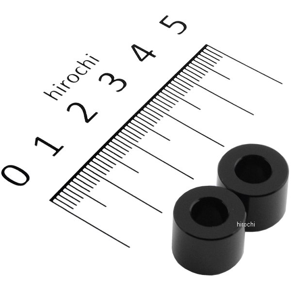 ポッシュ アルミスペーサー 汎用 M6&1/4インチ用 黒 T=10 2個