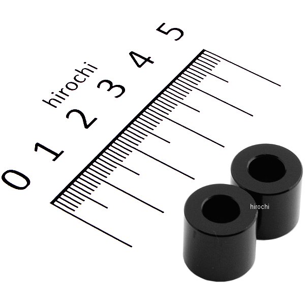 ポッシュ アルミスペーサー 汎用 M6&1/4インチ用 黒 T=12 2個
