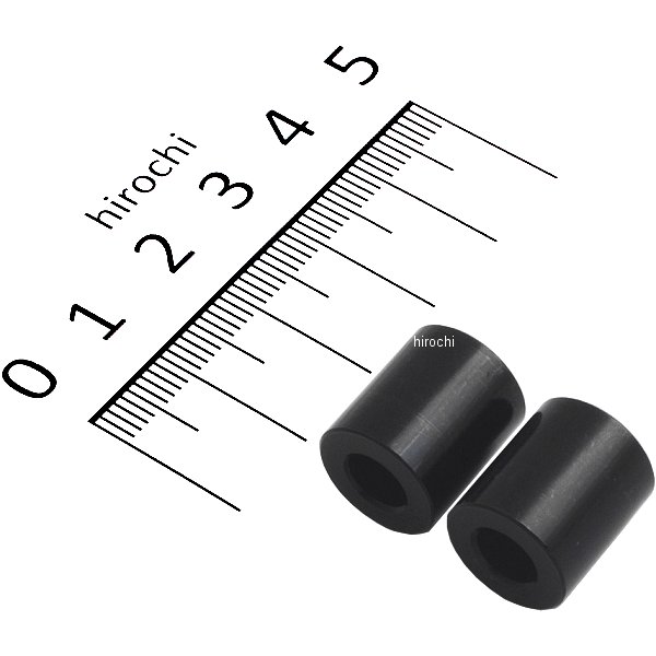 ポッシュ アルミスペーサー 汎用 M6&1/4インチ用 黒 T=15 2個