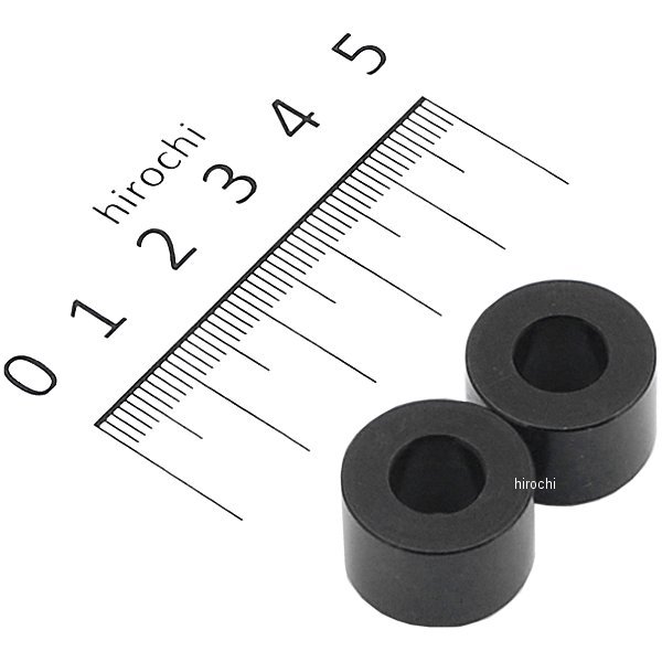 ポッシュ アルミスペーサー 汎用 M8&5/16インチ用 黒 T=12 2個