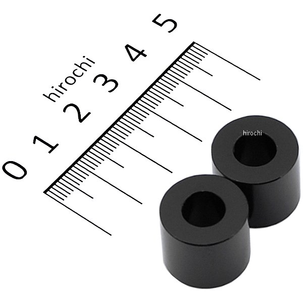 ポッシュ アルミスペーサー 汎用 M8&5/16インチ用 黒 T=15 2個