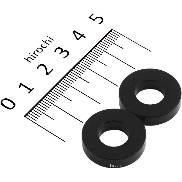 ポッシュ アルミスペーサー 汎用 M10&3/8インチ用 黒 T=5 2個
