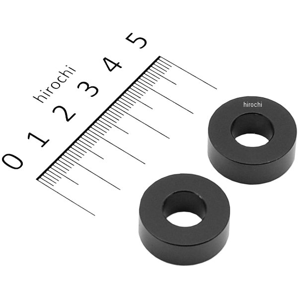 ポッシュ アルミスペーサー 汎用 M10&3/8インチ用 黒 T=8 2個