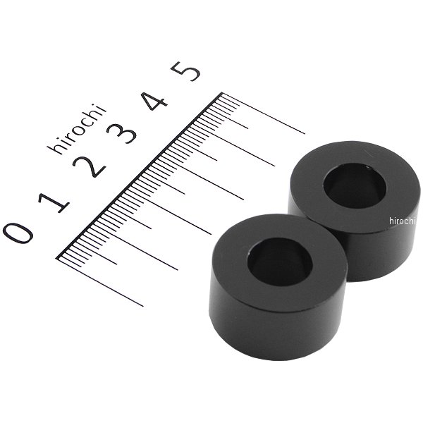 ポッシュ アルミスペーサー 汎用 M10&3/8インチ用 黒 T=12 2個