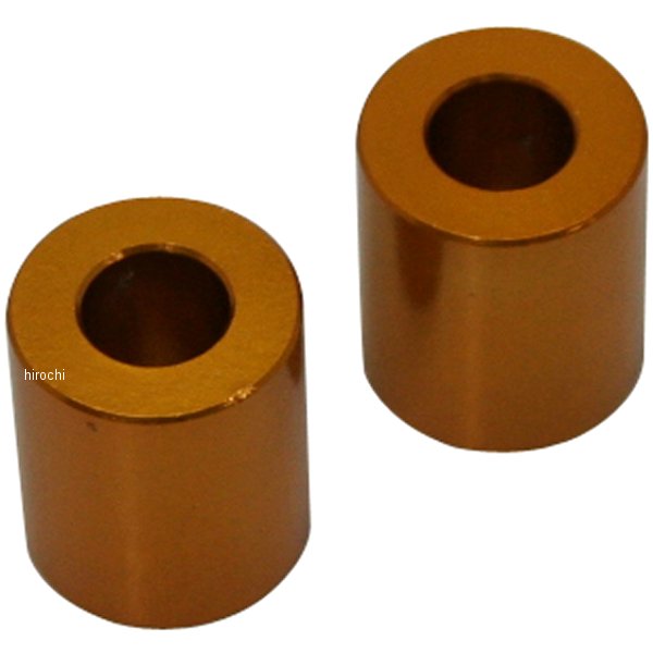 ポッシュ アルミスペーサー 汎用 M6&1/4インチ用 ゴールド T=15 2個