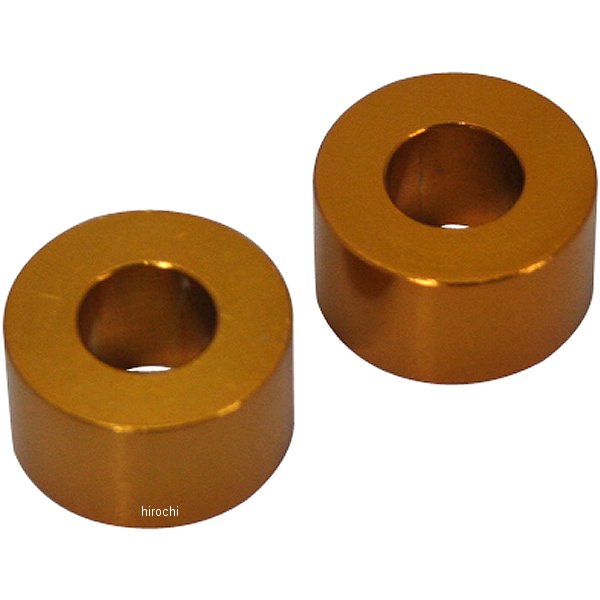 ポッシュ アルミスペーサー 汎用 M8&5/16インチ用 ゴールド T=10 2個