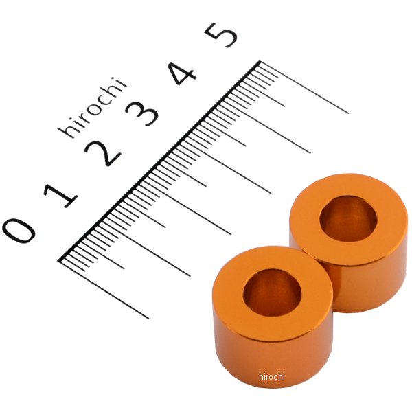 ポッシュ アルミスペーサー 汎用 M8&5/16インチ用 ゴールド T=12 2個