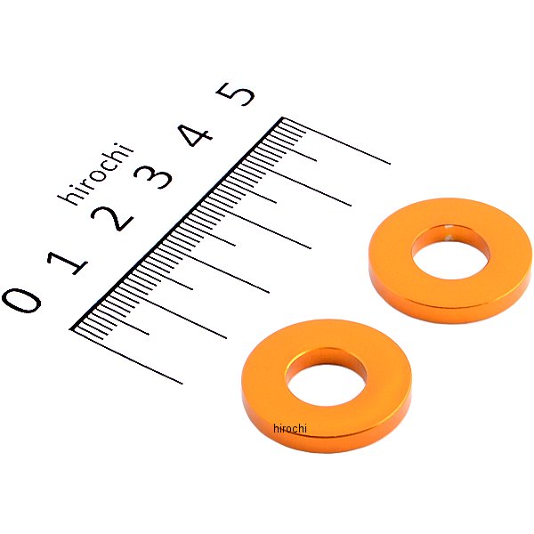 ポッシュ アルミスペーサー 汎用 M10&3/8インチ用 ゴールド T=3 2個