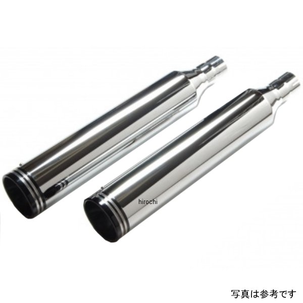 スリップオンマフラー 90ストレート FXS、FLSTFBS クローム/黒エンド