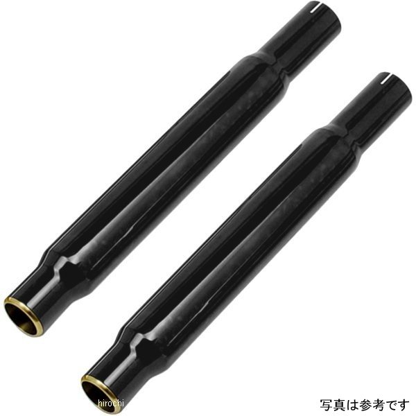 スリップオンマフラー テーパード 17年 ハーレー FLSTF、FLSTN、FLS 黒