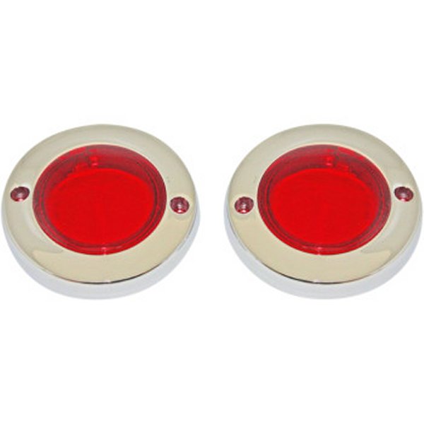 カスタム ダイナミクス ウインカーベゼル フラット クローム/赤