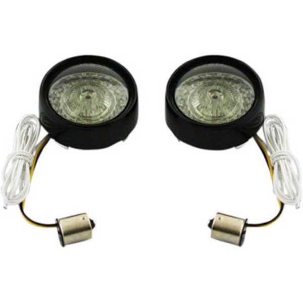 カスタム ダイナミクス LEDウインカー フラット シングル球 スモーク/黒