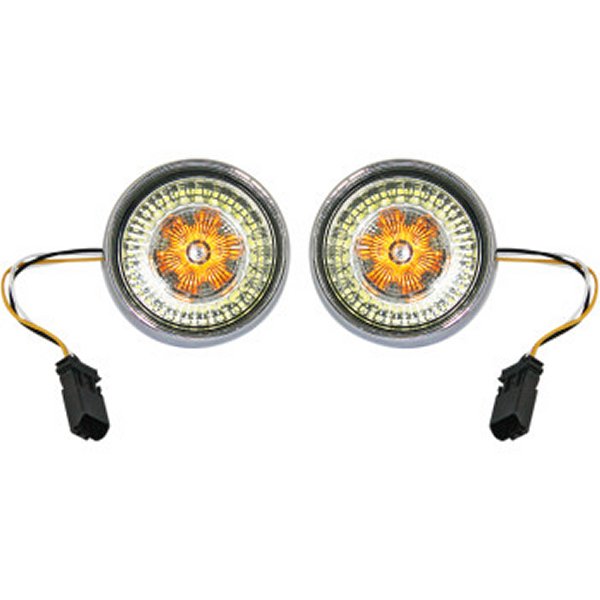 カスタム ダイナミクス LEDウインカー フラット JAEソケット スモーク/クローム