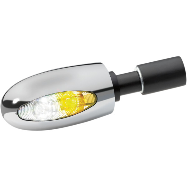 LEDウインカー バーエンド BL1000 白/アンバー クローム