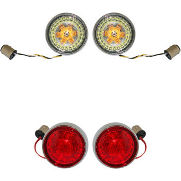 カスタム ダイナミクス LEDウインカーインサート 12年-17年 クローム