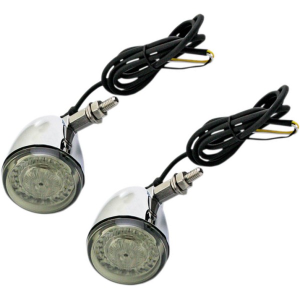 LEDウインカー フロント アンバー/白 ECE クローム