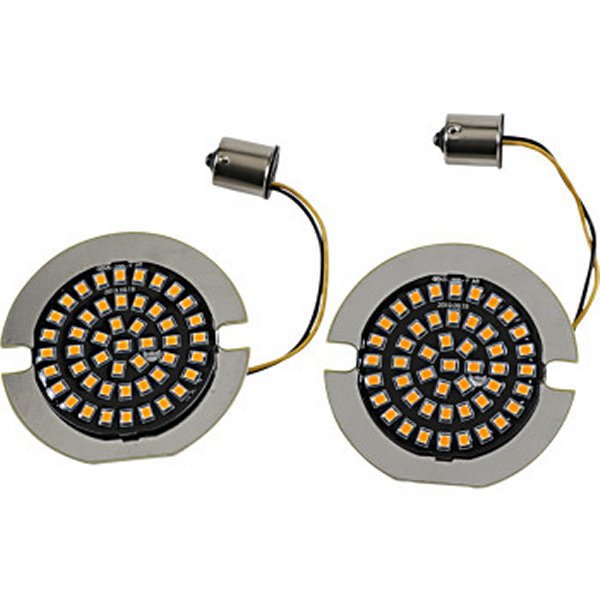 LEDインサート シングル球 アンバー フラット型