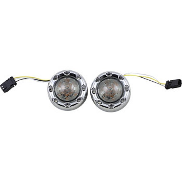 カスタム ダイナミクス LEDウインカー フロントブレット JAEソケット クローム/スモーク