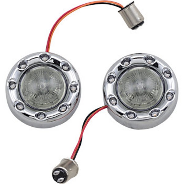 カスタム ダイナミクスLEDウインカー リアブレット ダブル球 クローム/スモーク