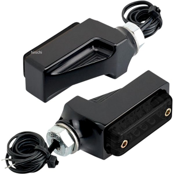 LEDウインカー 黒 アンバーLED 左右ペア