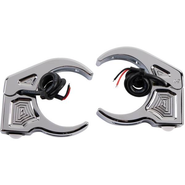 フォークマウント LEDウインカー 49mm アンバー/クローム