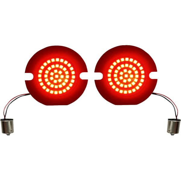 Genesis リアターンシグナルインサート 98年-03年 ハーレー FLTR 赤