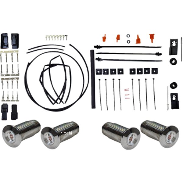 【セール特価】 テールライトキット ライトニングボルト付き クローム