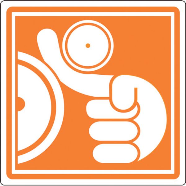 PL警告ステッカー 巻き込まれに注意 50×50mm 10枚組