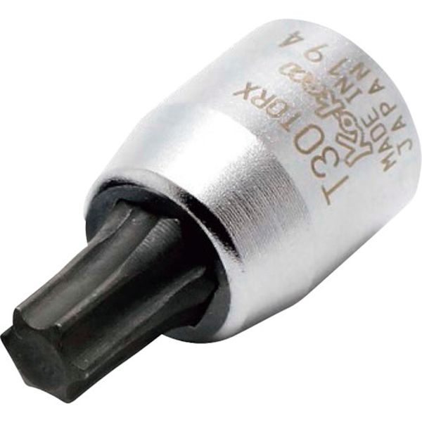 2025.23T30 547-4340 1/4”(6.35mm)SQ. トルクスビットソケット全長23mmT30