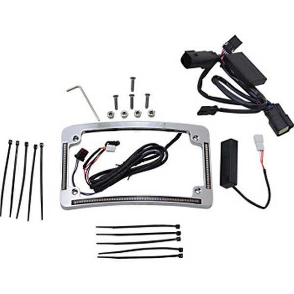 ナンバープレート 14年以降FLH ラン/ブレーキ/ウインカー付 クローム