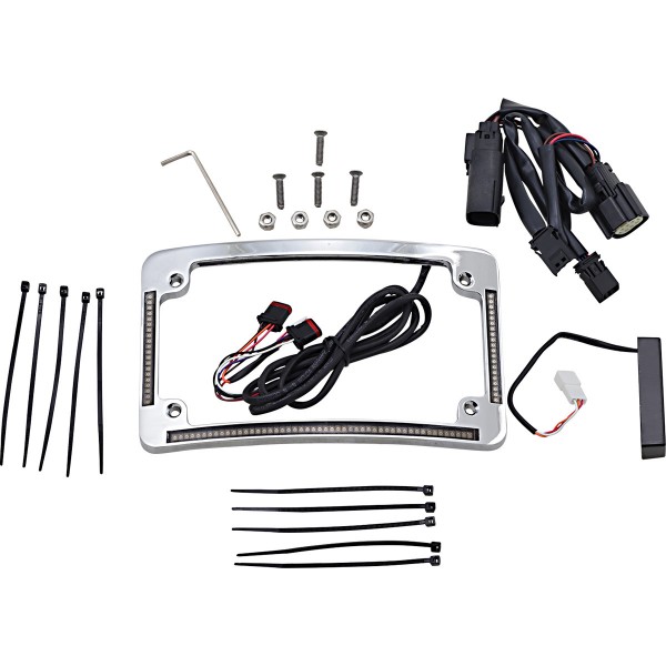 ナンバープレート 10年-13年 FLHX ラン/ブレーキ/ウインカー付 クローム